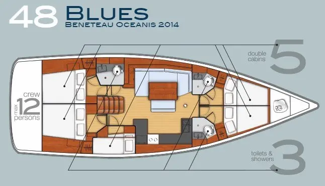 Oceanis 48 (5 cabins) — photo 8