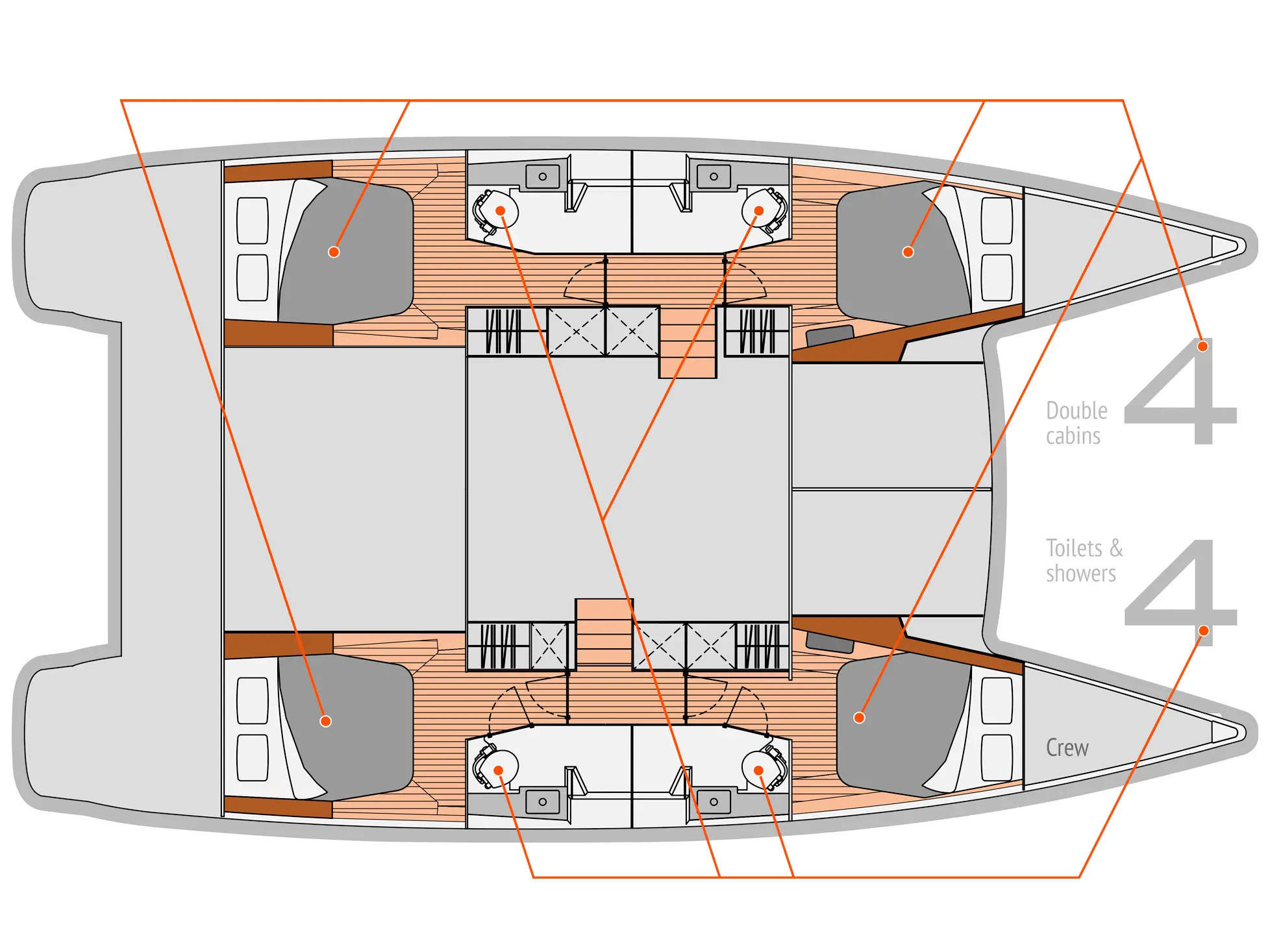 Helia 44 (4 cabs) — photo 6