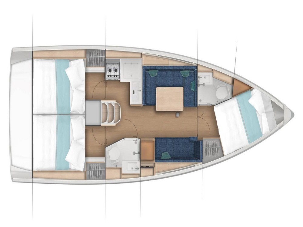 Sun Odyssey 380 - 3 cabins — photo 5