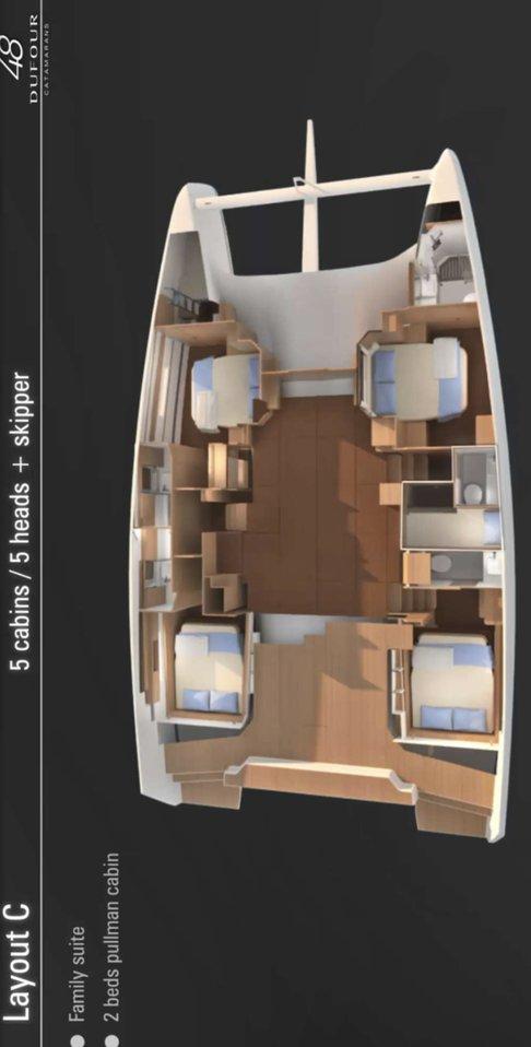 Photo #1 - Dufour 48 Catamaran - 5 + 1 cab. (Mojito) en Marina - 39005