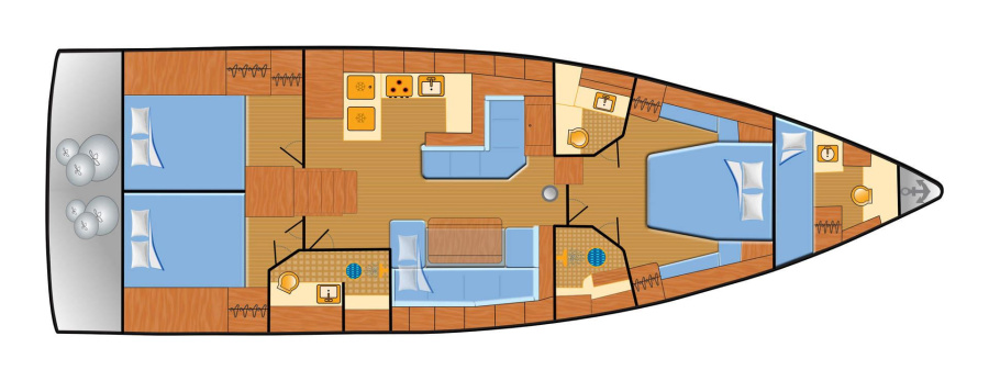 Photo #1 - Oceanis 51.1 - 3 + 1 cab. (Marny) en Marina Frapa - 63959