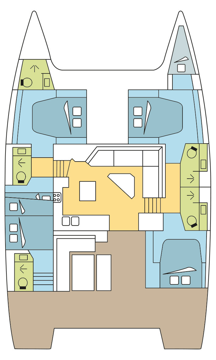 Fountaine Pajot Saona 47 Quintet - 5 + 1 cab. — photo 2