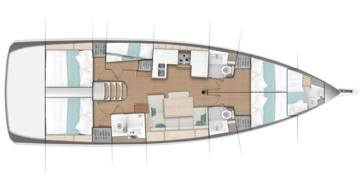 Sun Odyssey 490 - 5 + 1 cab. — photo 21
