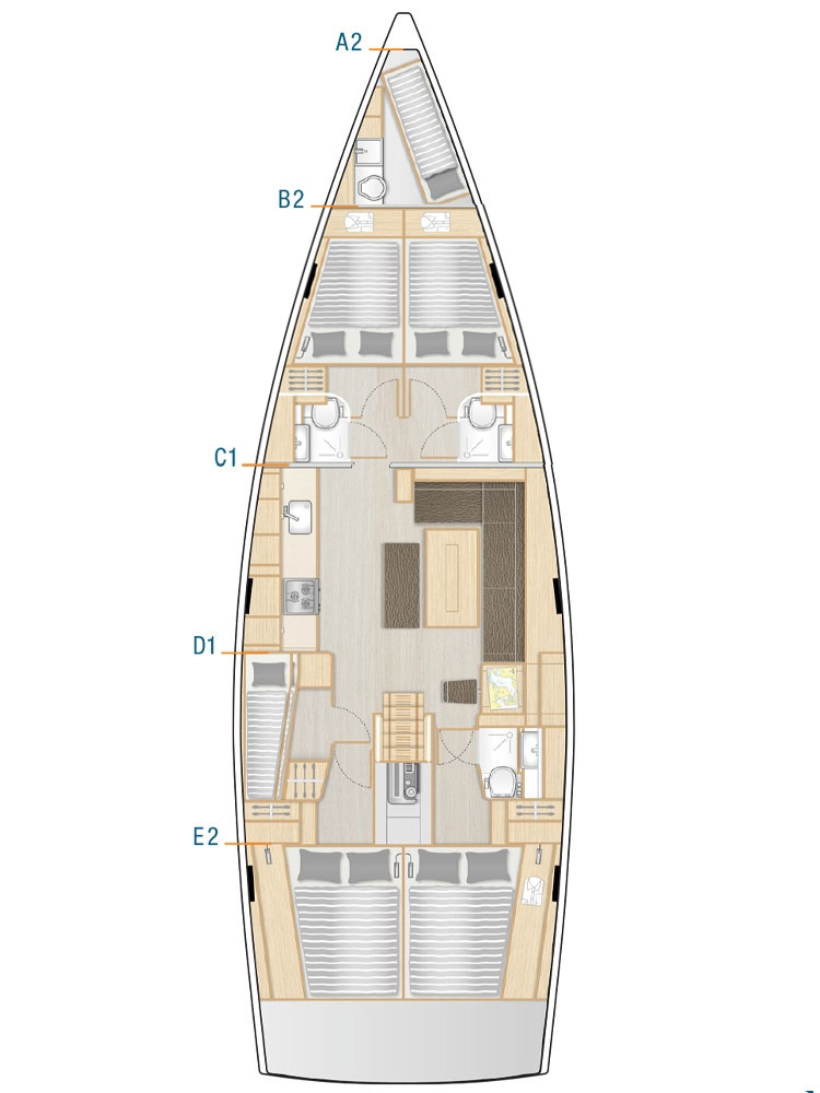 Hanse 508 - 5 + 1 cab. — photo 2