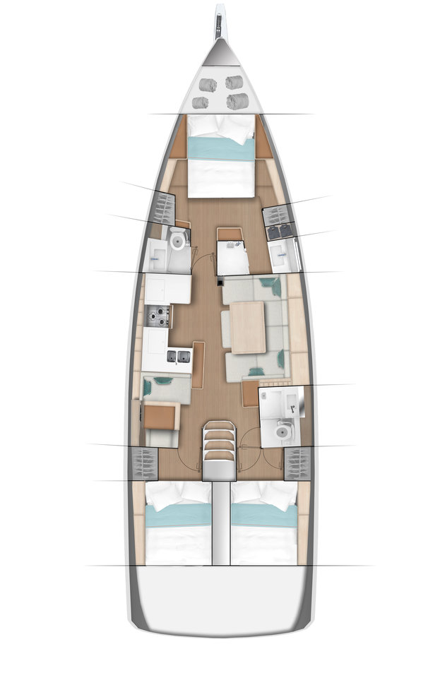 Sun Odyssey 490 - 3 cab. — photo 2