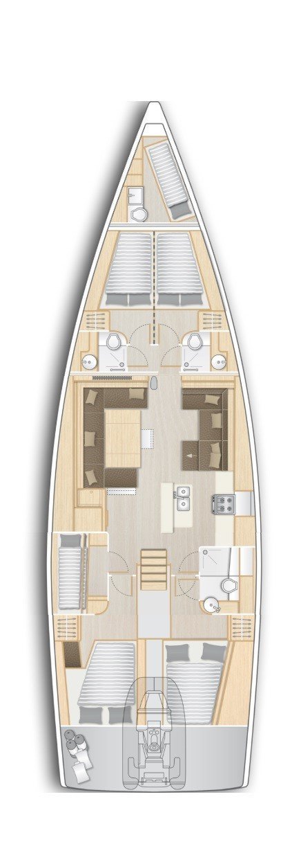 Hanse 588 - 5 + 1 cab. — photo 2