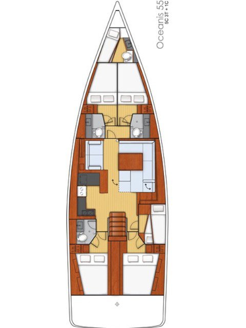 Oceanis 55 - 5 + 1 cab. — photo 8