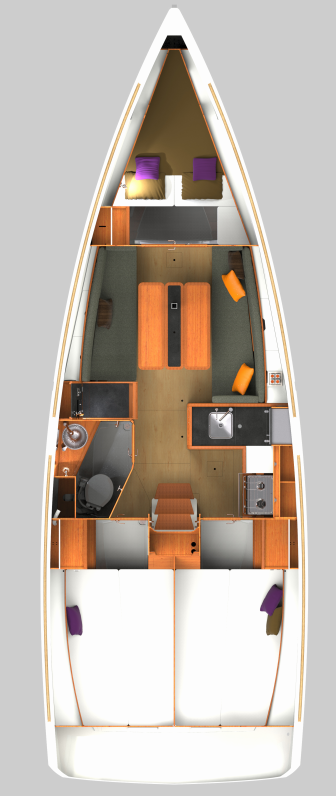 Sun Odyssey 349 - 3 cab. — photo 2