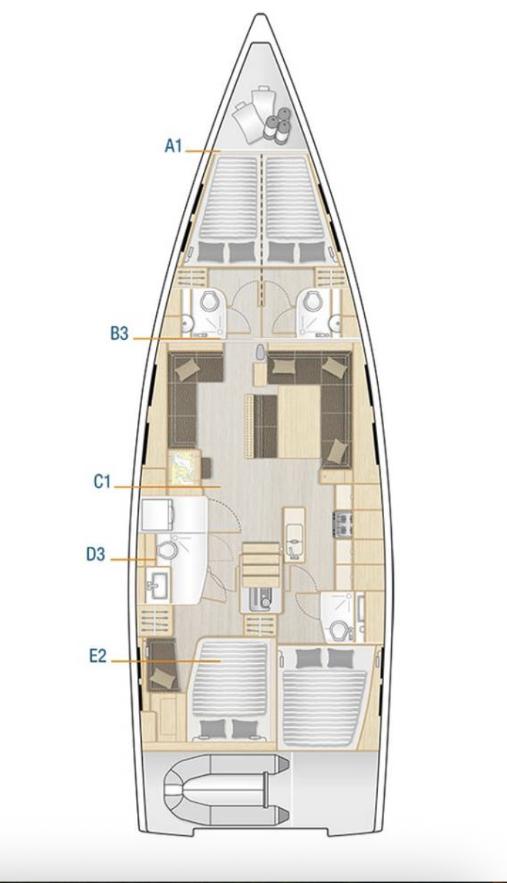 Hanse 548 - 4 + 1 cab. — photo 37