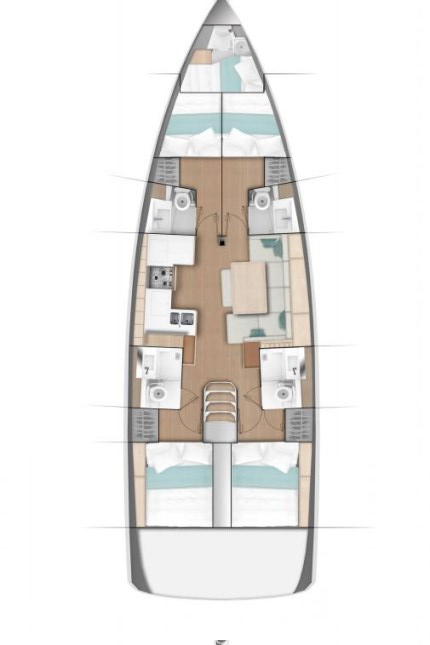 Sun Odyssey 490 - 4 + 1 cab. — photo 2