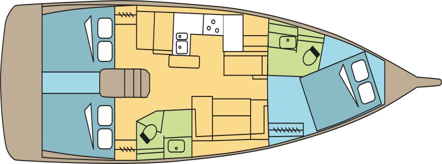 Sun Odyssey 410 - 3 cab. — photo 2
