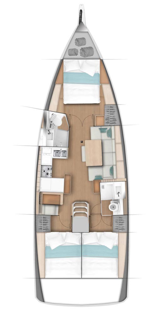 Sun Odyssey 440 - 3 cab. — photo 2