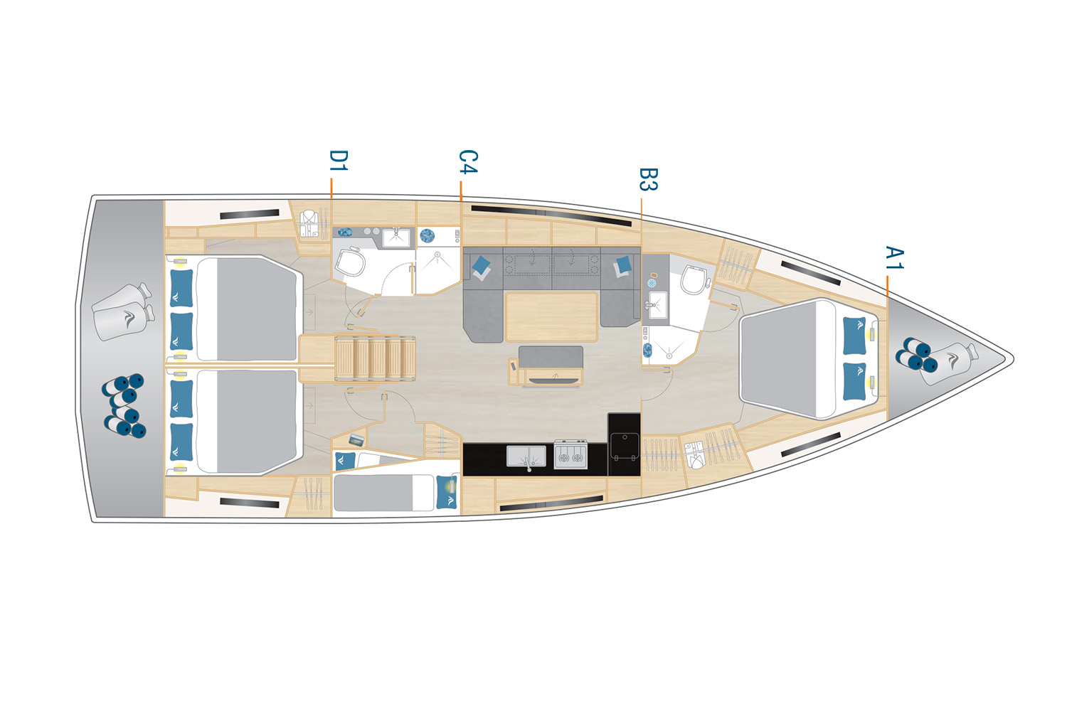 Hanse 460 - 4 cab. — photo 2