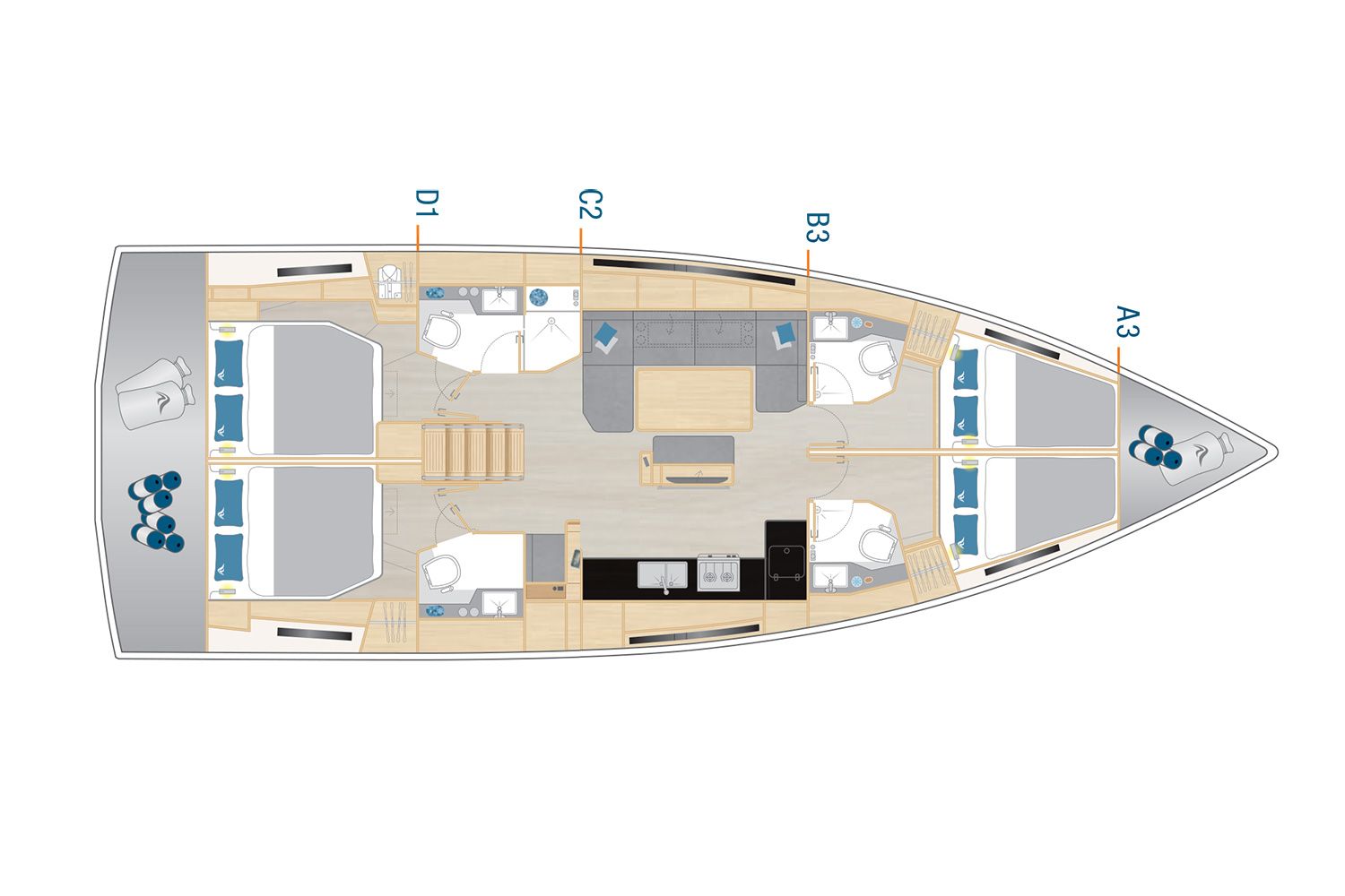 Hanse 460 - 4 cab. — photo 2