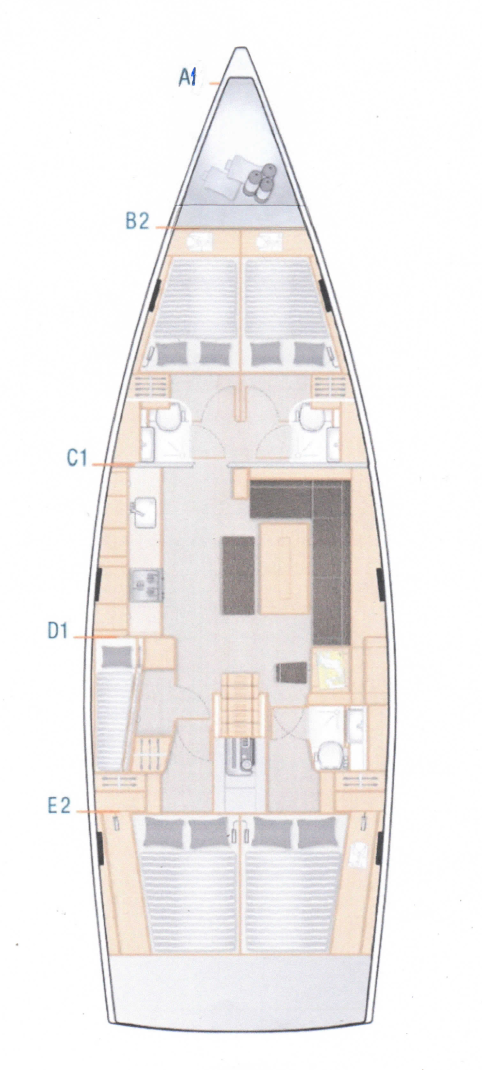 Hanse 508 - 5 cab. — photo 2
