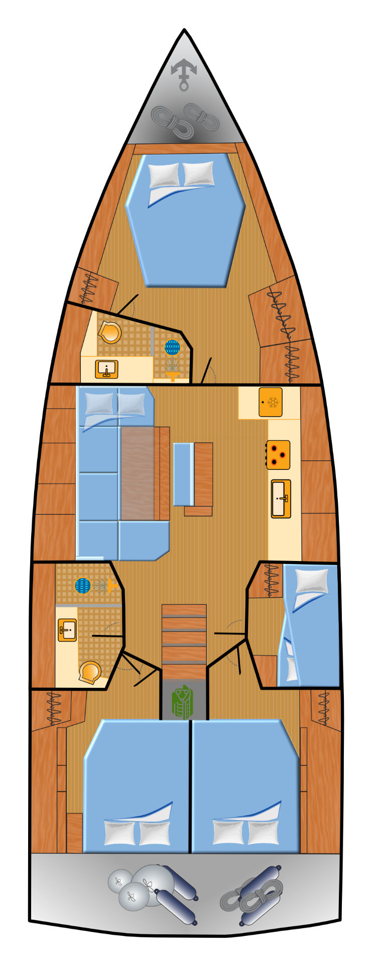 Hanse 460 - 4 cab. — photo 2