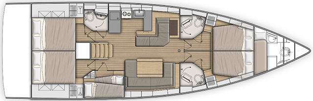 Oceanis 51.1 - 5 + 1 cab. — photo 2