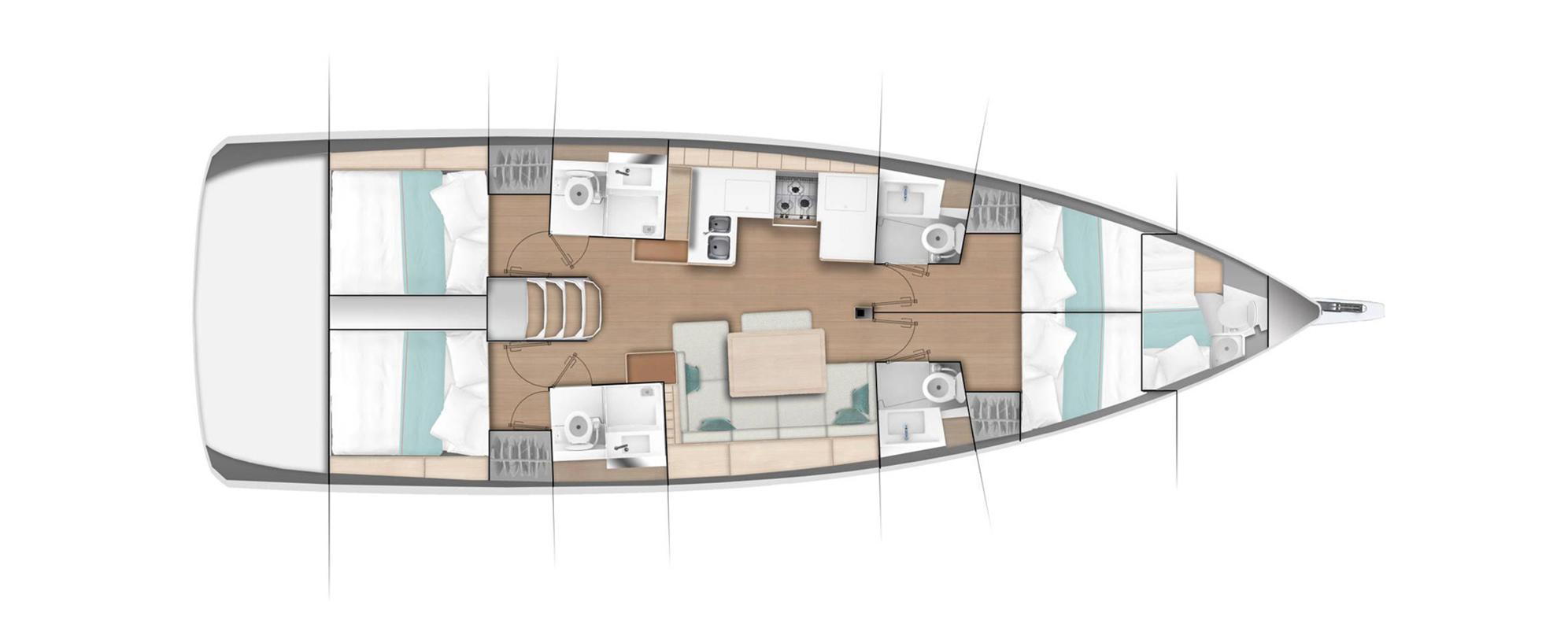 Sun Odyssey 490 - 4 + 1 cab. — photo 2