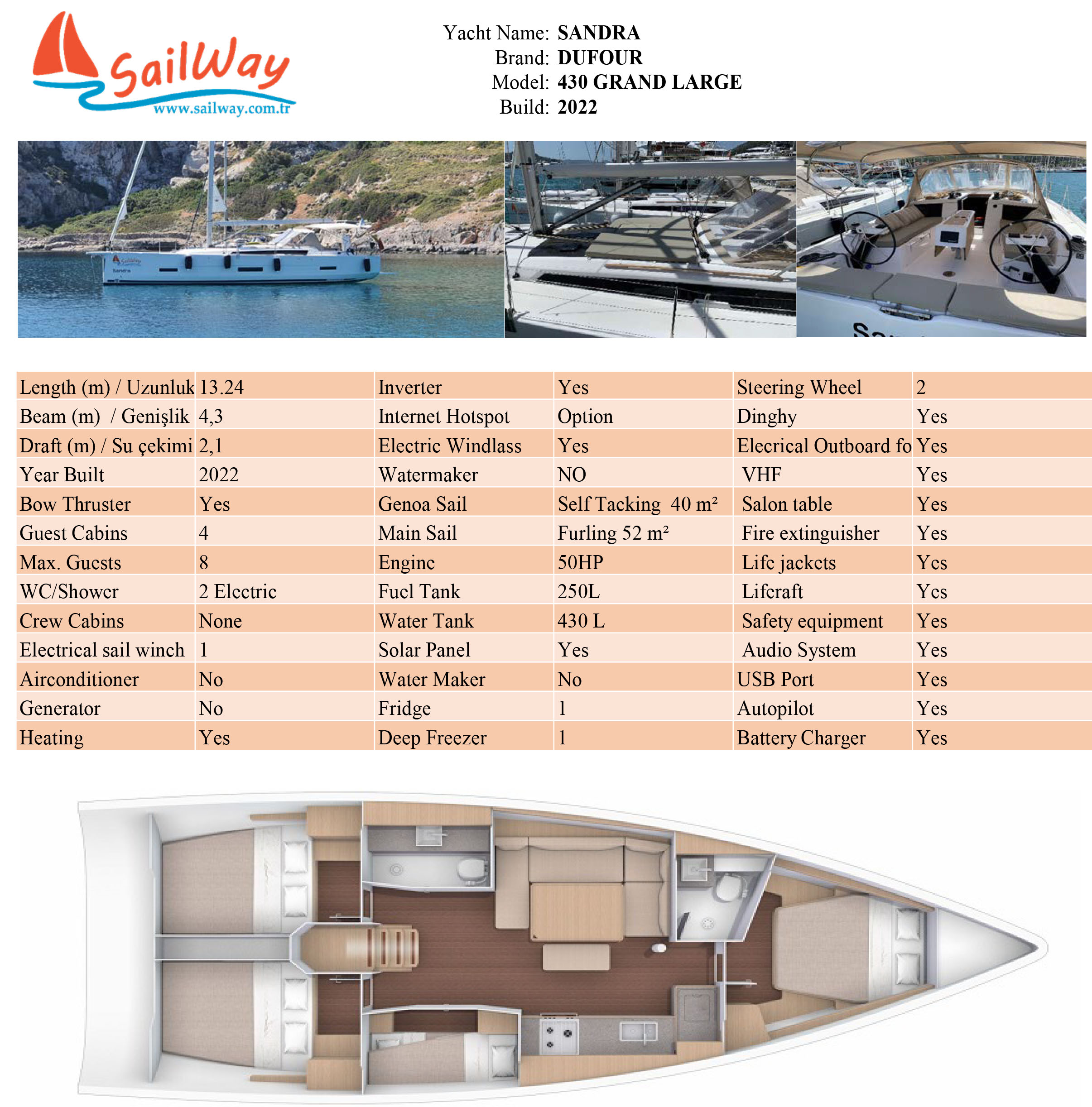 Dufour 430 GL — photo 13