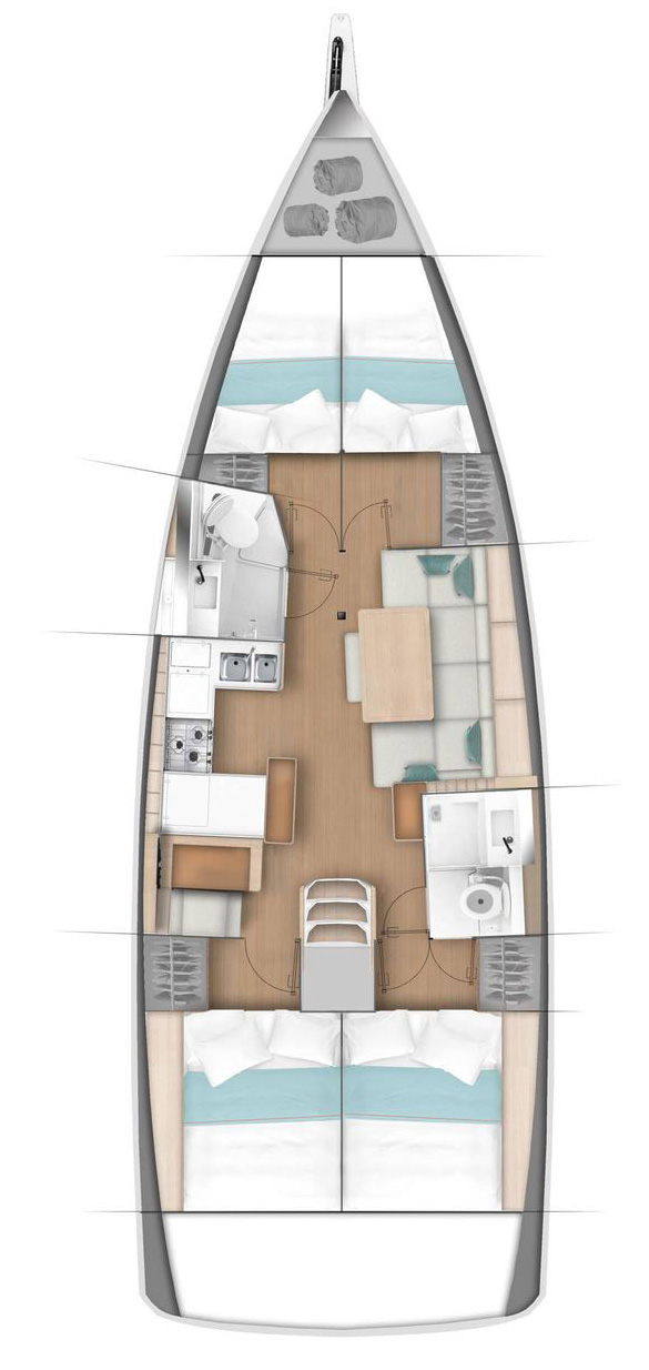 Sun Odyssey 440 - 4 cab. — photo 2