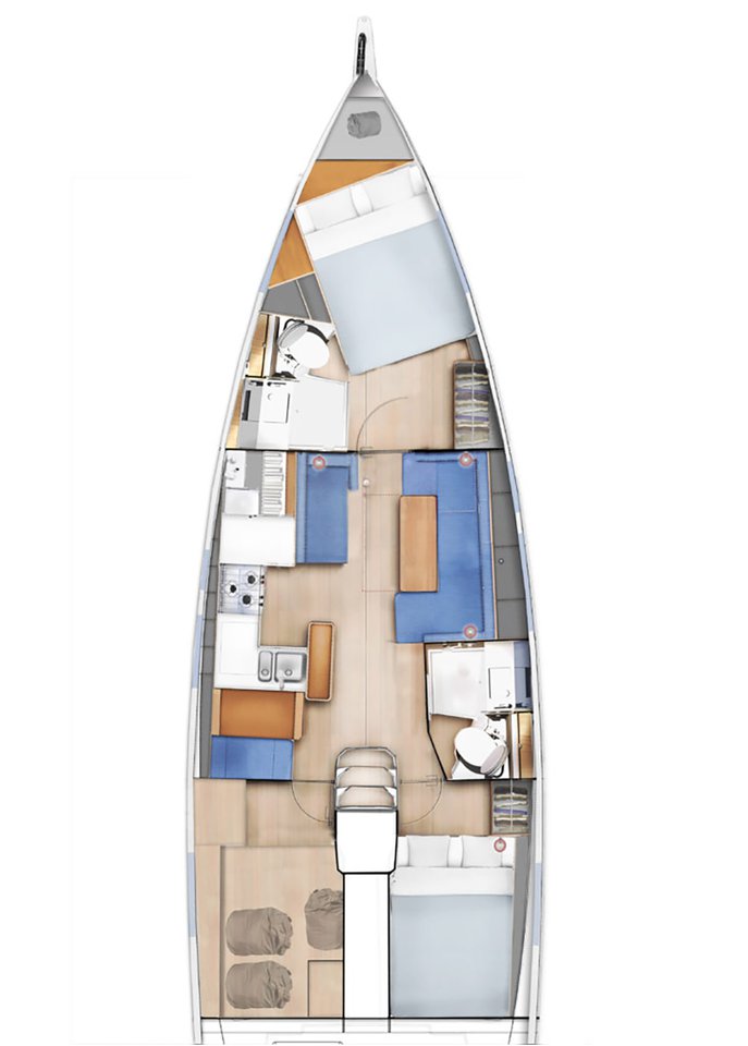 Sun Odyssey 410 - 3 cab. — photo 2
