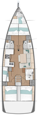 Sun Odyssey 490 - 5 + 1 cab. — photo 2