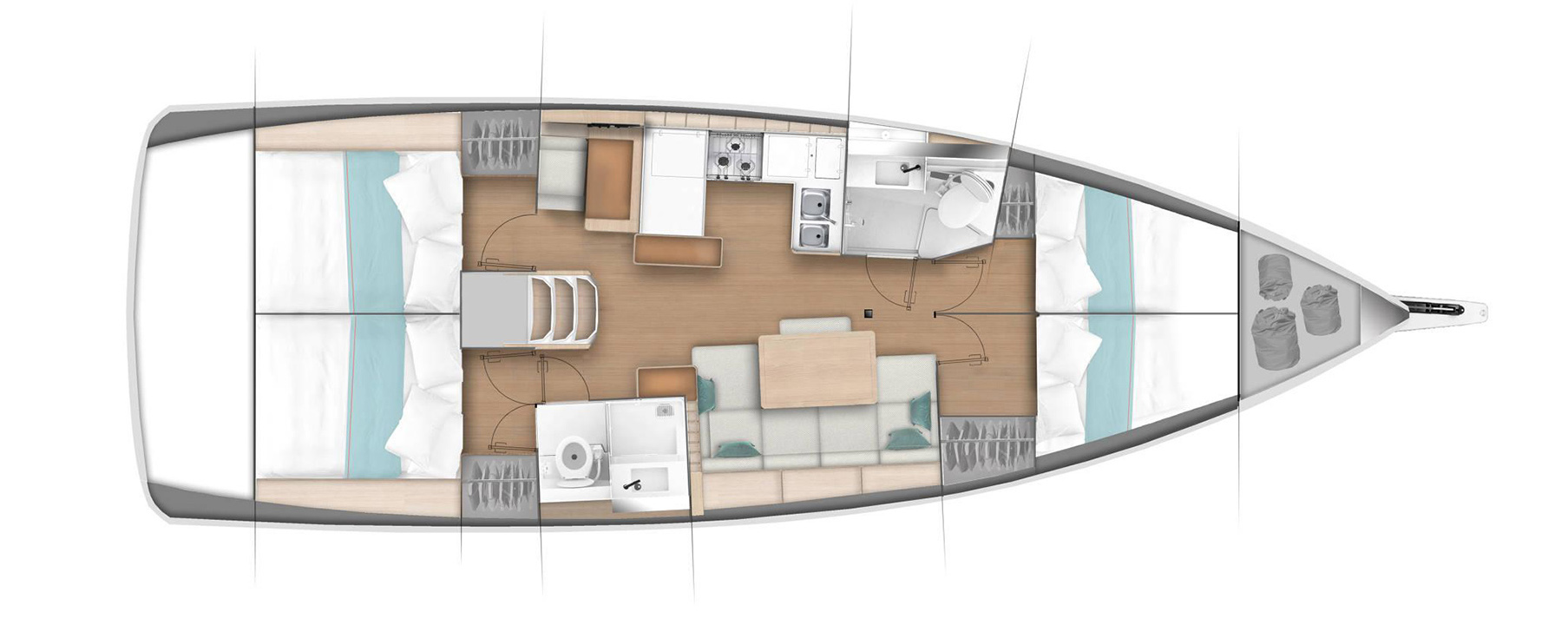 Sun Odyssey 440 - 4 cab. — photo 13