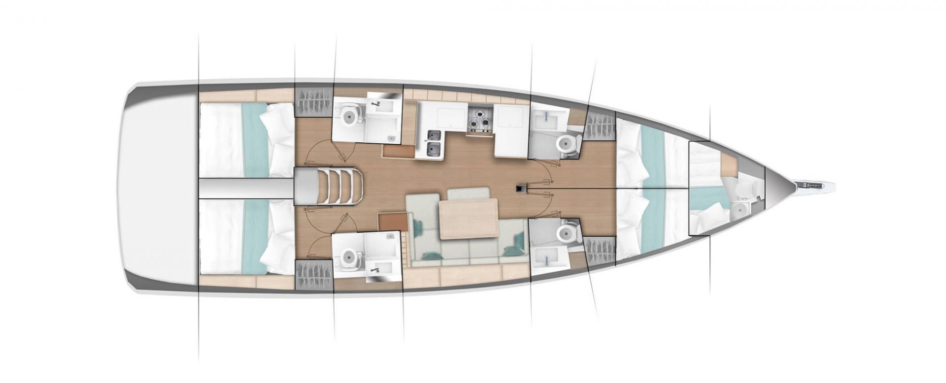 Sun Odyssey 490 - 4 + 1 cab. — photo 3