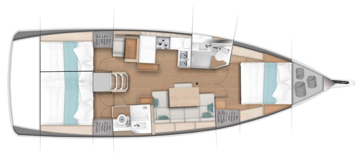 Sun Odyssey 440 - 3 cab. — photo 2