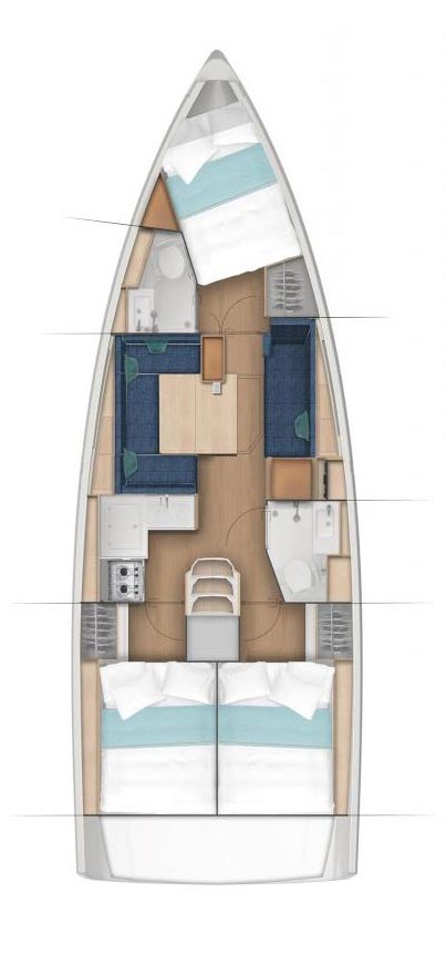 Sun Odyssey 380 Performance - 3 cab. — photo 2