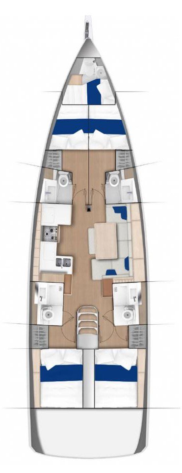 Sun Odyssey 490 - 4 + 1 cab. — photo 2