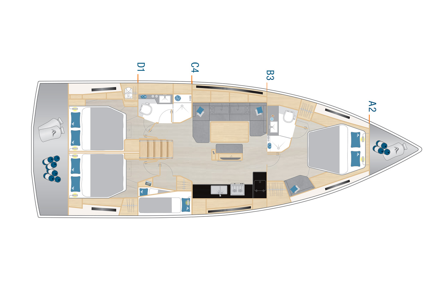 Hanse 460 - 4 cab. — photo 2