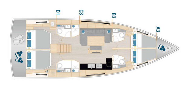 Hanse 460 - 4 cab. — photo 2