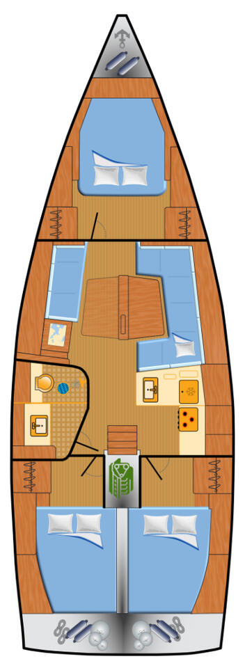 Hanse 418 - 3 cab. — photo 2