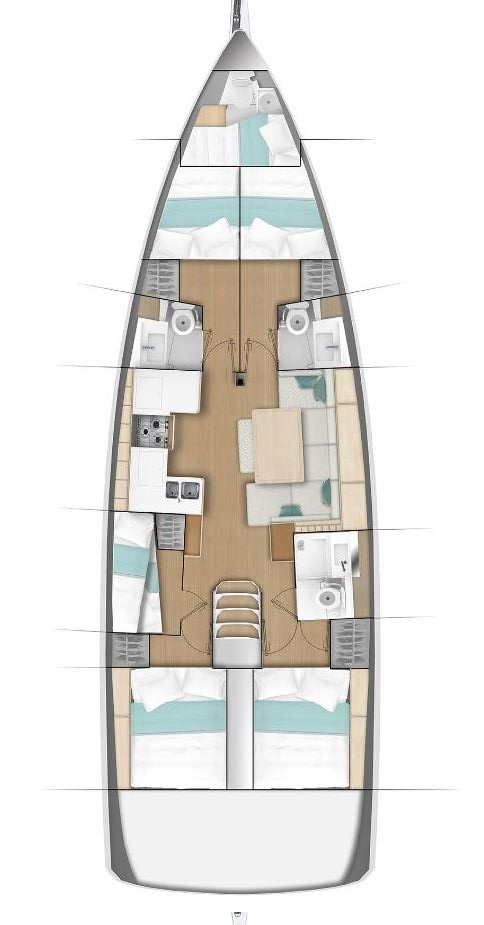 Sun Odyssey 490 - 5 + 1 cab. — photo 2