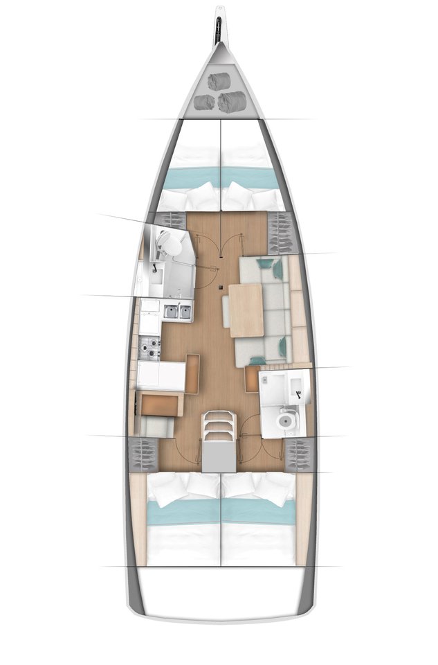Sun Odyssey 440 - 4 cab. — photo 2