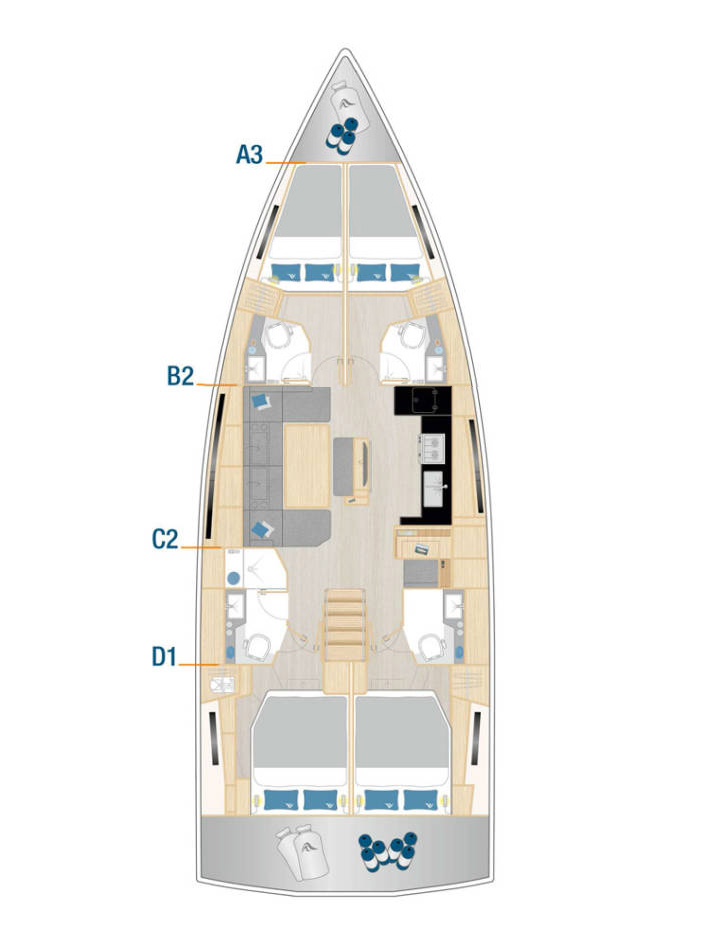 Hanse 460 - 4 cab. — photo 2