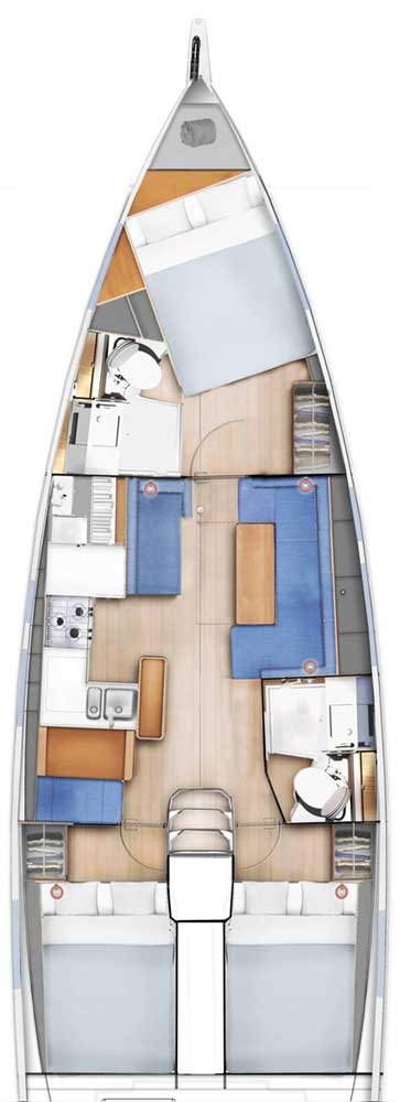 Sun Odyssey 410 - 3 cab. — photo 2