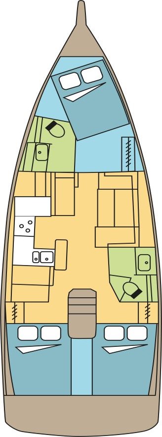 Sun Odyssey 410 - 3 cab. — photo 2