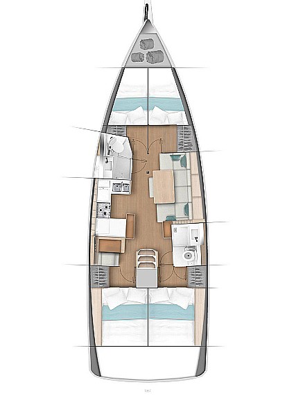 Sun Odyssey 440 - 4 cab. — photo 2