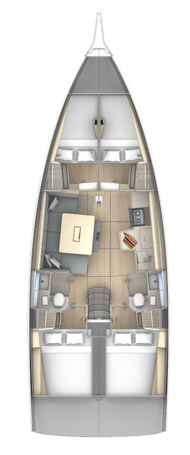 Dufour 41 - 4 cab. — photo 2