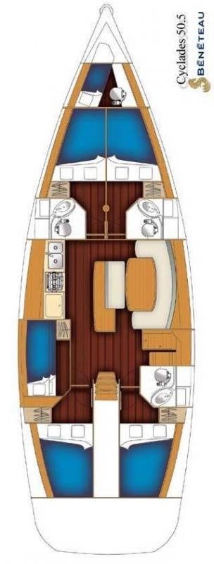 Cyclades 50.5 - 5 + 1 cab. — photo 8