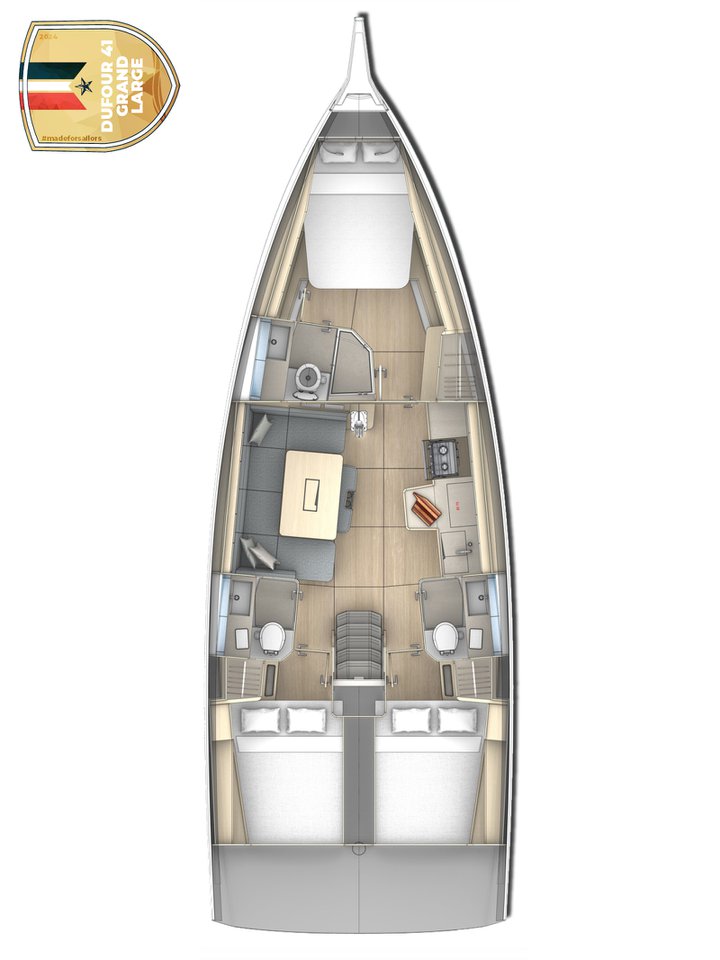 Dufour 41 - 3 cab. — photo 2