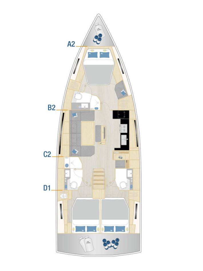 Hanse 460 - 3 cab — photo 2
