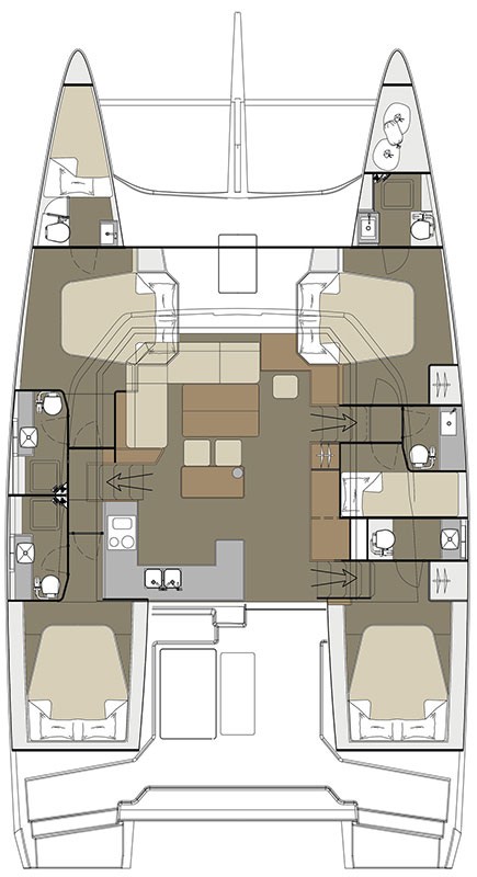 Dufour 48 Catamaran - 5 + 2 cab — photo 2