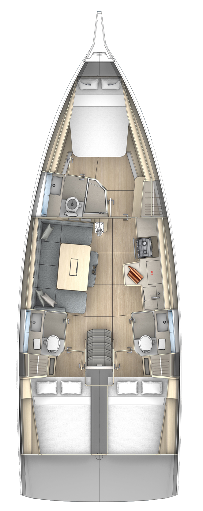 Dufour 41 - 3 cab. — photo 2