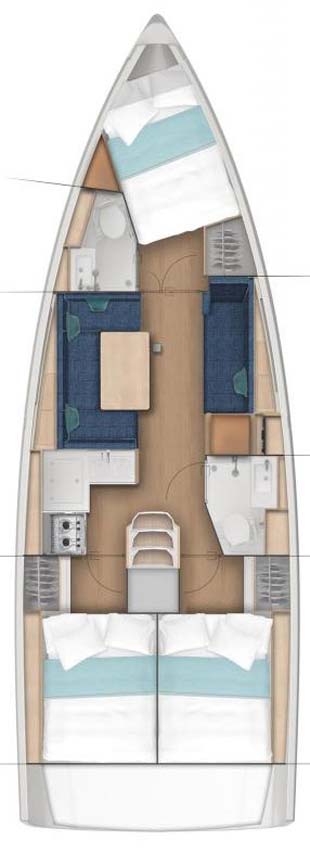 Sun Odyssey 380 - 3 cab. — photo 2