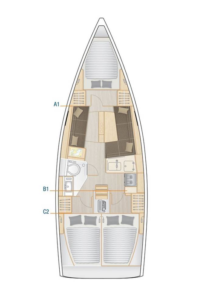Hanse 348- 3 cab. — photo 2