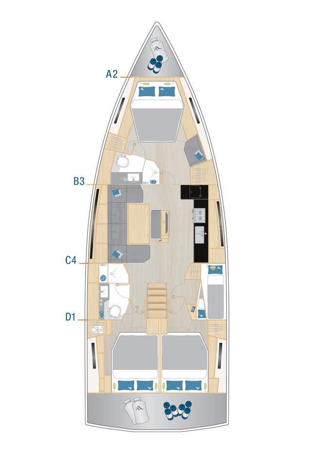 Hanse 460 - 4 cab. — photo 2
