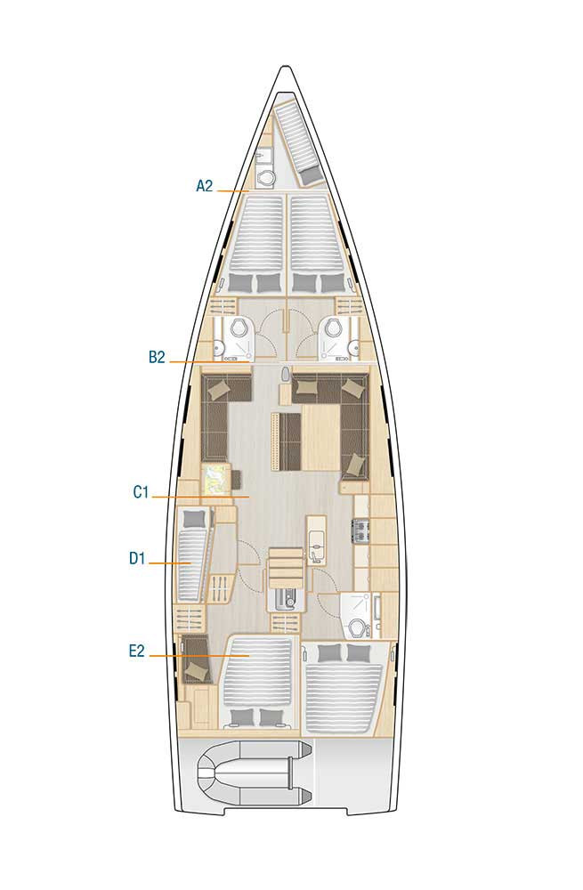 Hanse 548 - 5 + 1 cab. — photo 2
